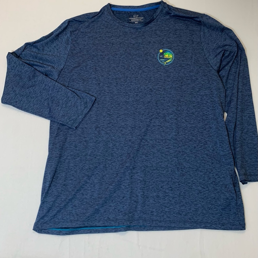 Vineyard Vines Mens XXL Performance Shirt Blue Whale